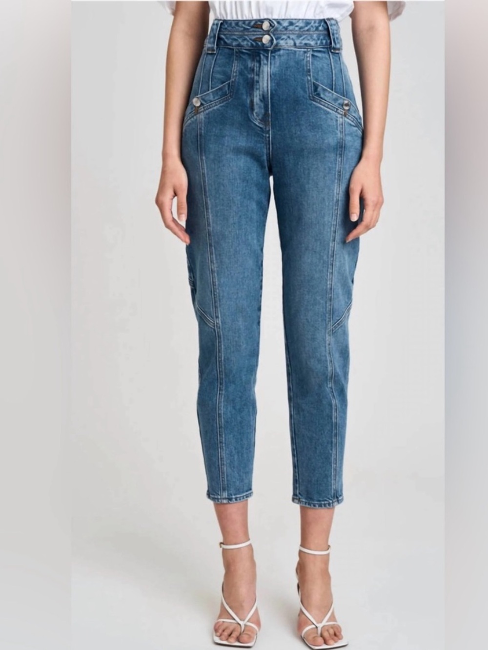 10 Crosby Derek Lam Alexa High-Rise tapered Ankle pant Jeans